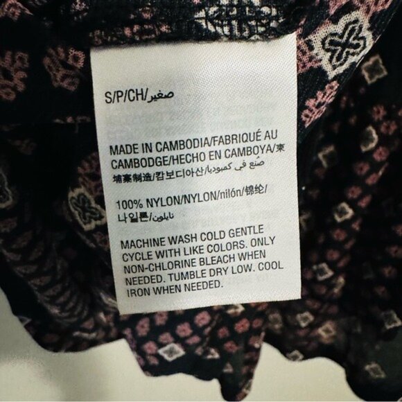 Style & Co Mesh Geometric Button Down Dress NWT Purple Black Size S - Picture 12 of 13